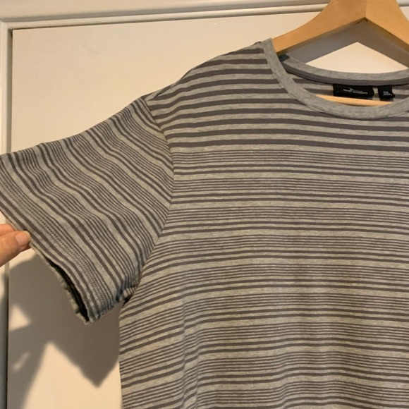 Men’s Marc Anthony XXL Shirt Gray Striped EUC - Picture 4 of 5